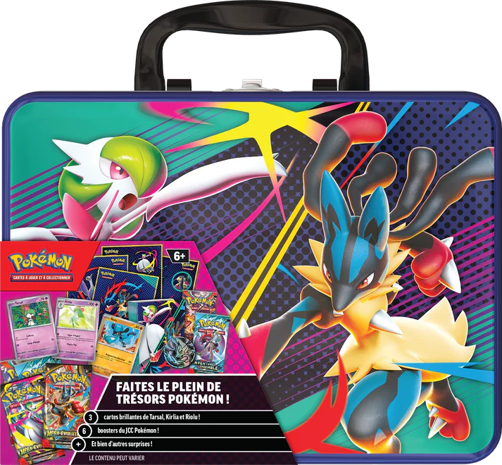 Valisette Pokémon Lucario & Gardevoir FR – Coffret Métallique Officiel