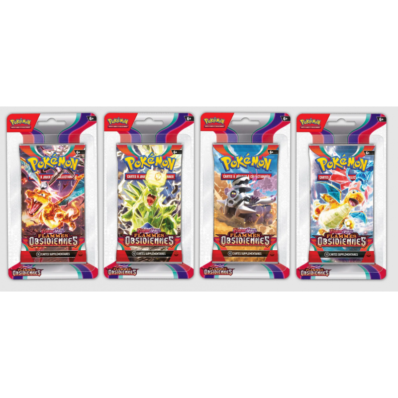 Boosters Pokémon EV02 Flammes Obsidiennes sous Blister FR – Modèles Aléatoires