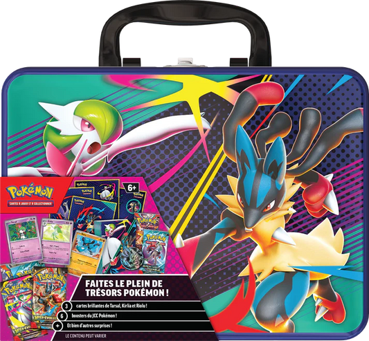 Valisette Pokémon Lucario & Gardevoir FR – Coffret Métallique Officiel