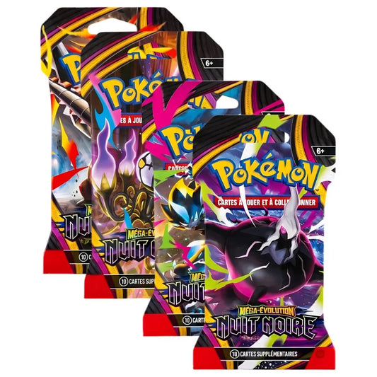 Booster Blister Pokémon – Méga-Évolution : Nuit Noire ME05 – Modèle aléatoire
