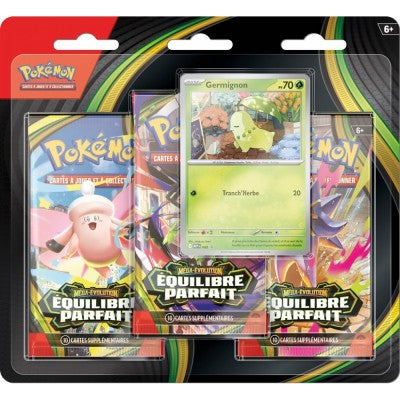 Tripack 3 Boosters Pokémon – Équilibre Parfait + Carte Promo Germignon