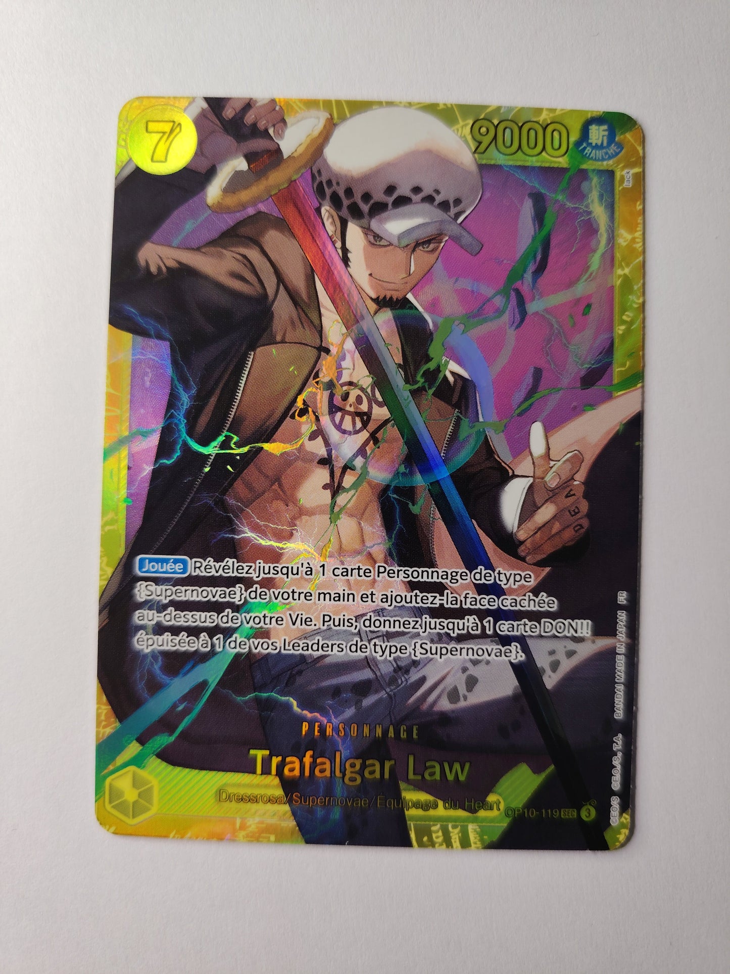 Carte One Piece Trafalgar Law OP10-119 SR ⭐ – Sec – FR