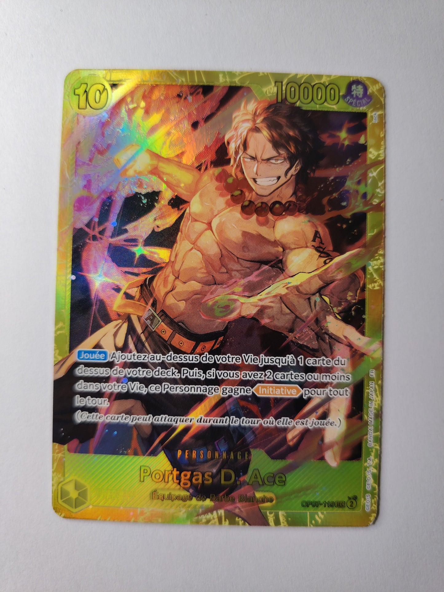 Carte One Piece Portgas D Ace OP07-119 SR ⭐ – Sec– FR