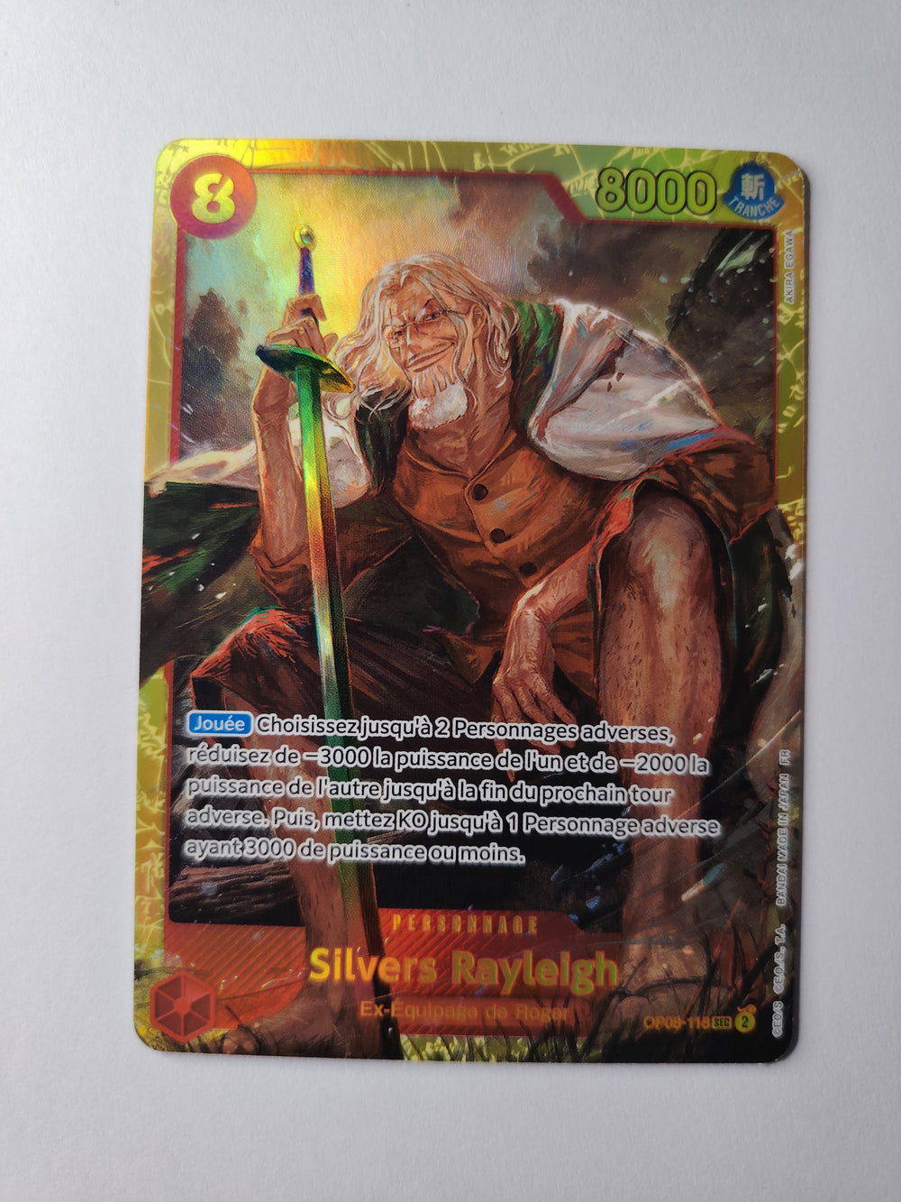 Carte One Piece Silvers Rayleigh OP08-118 SR ⭐ – Sec – FR