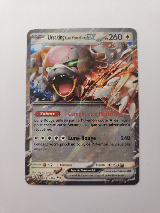 Ursaking Lune Vermeille ex 141/167 – Carte Pokémon EX FR Near Mint