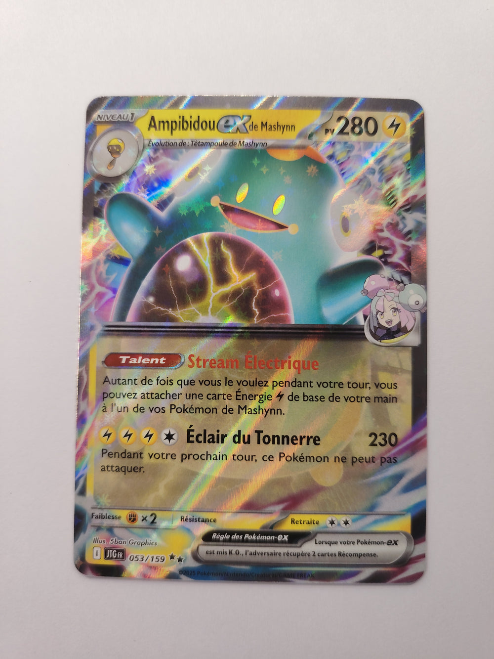 Ampibidou ex de Mashynn 053/159 – Carte Pokémon EX JTG FR Near Mint