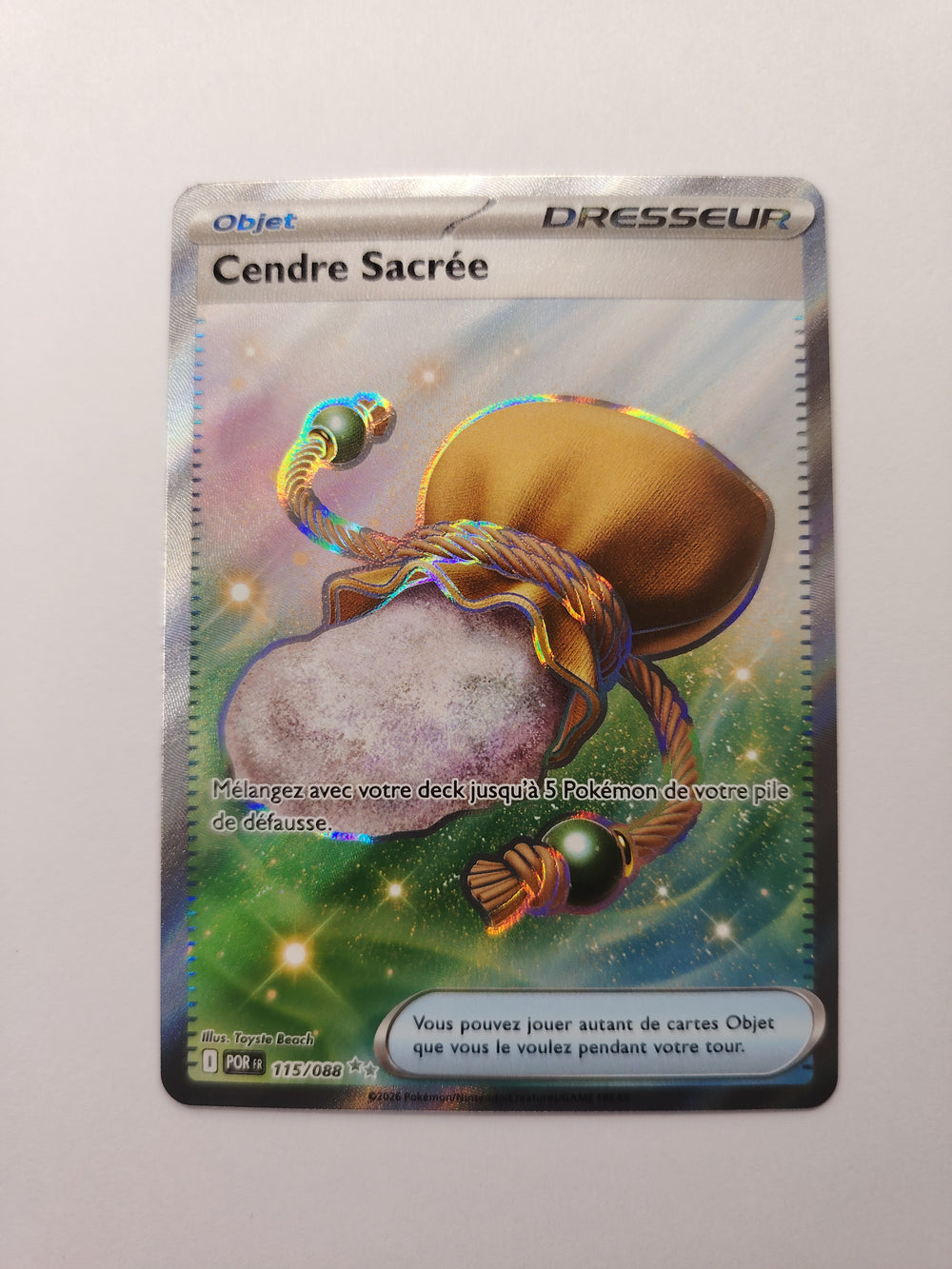 Cendre Sacrée 113/088 Gold – Carte Pokémon Hyper Rare (POR) FR Near Mint