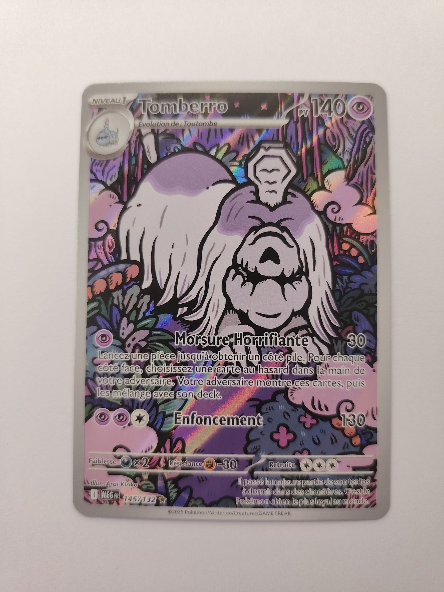 Tomberro 145/132 Illustration Rare (IR) – Méga-Évolution (MEG) – Carte Pokémon FR Near Mint