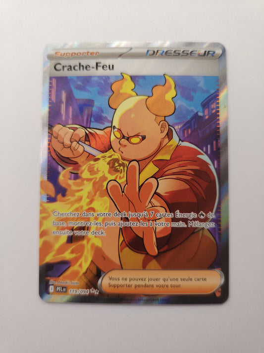Crache-Feu 119/094 Full Art – Flammes Fantasmagoriques (PFL) – Carte Pokémon Ultra Rare FR