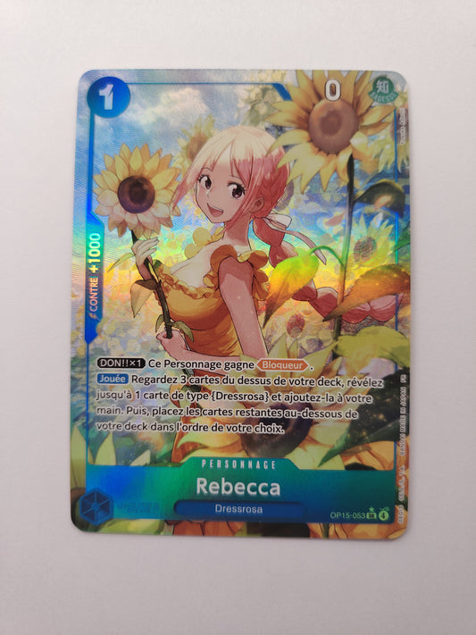 Rebecca OP15-053 SR V2 ⭐ One Piece Card Game – Version Parallèle Dressrosa FR Near Mint