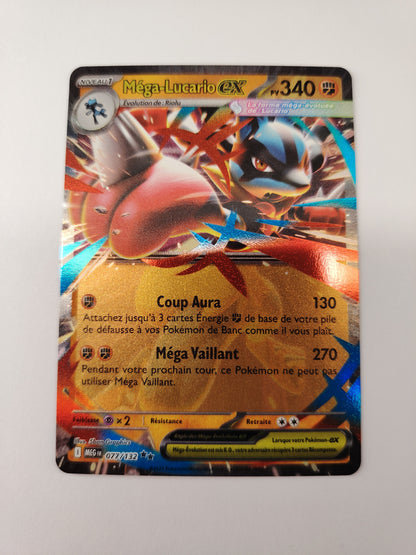 Méga-Lucario EX 077/132 – Carte Pokémon Ultra Rare Française