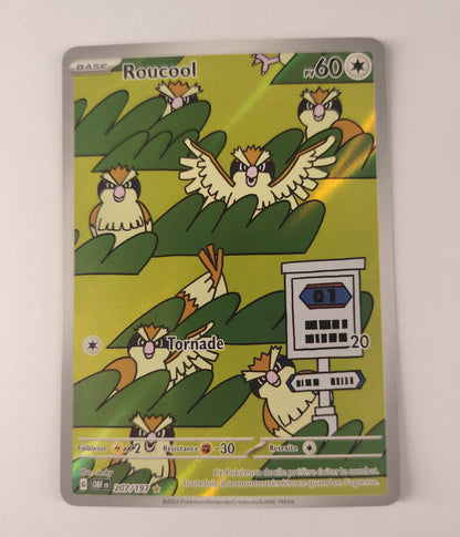 Roucool 207/197 – Illustration Rare – Flammes Obsidiennes FR | Pokémon