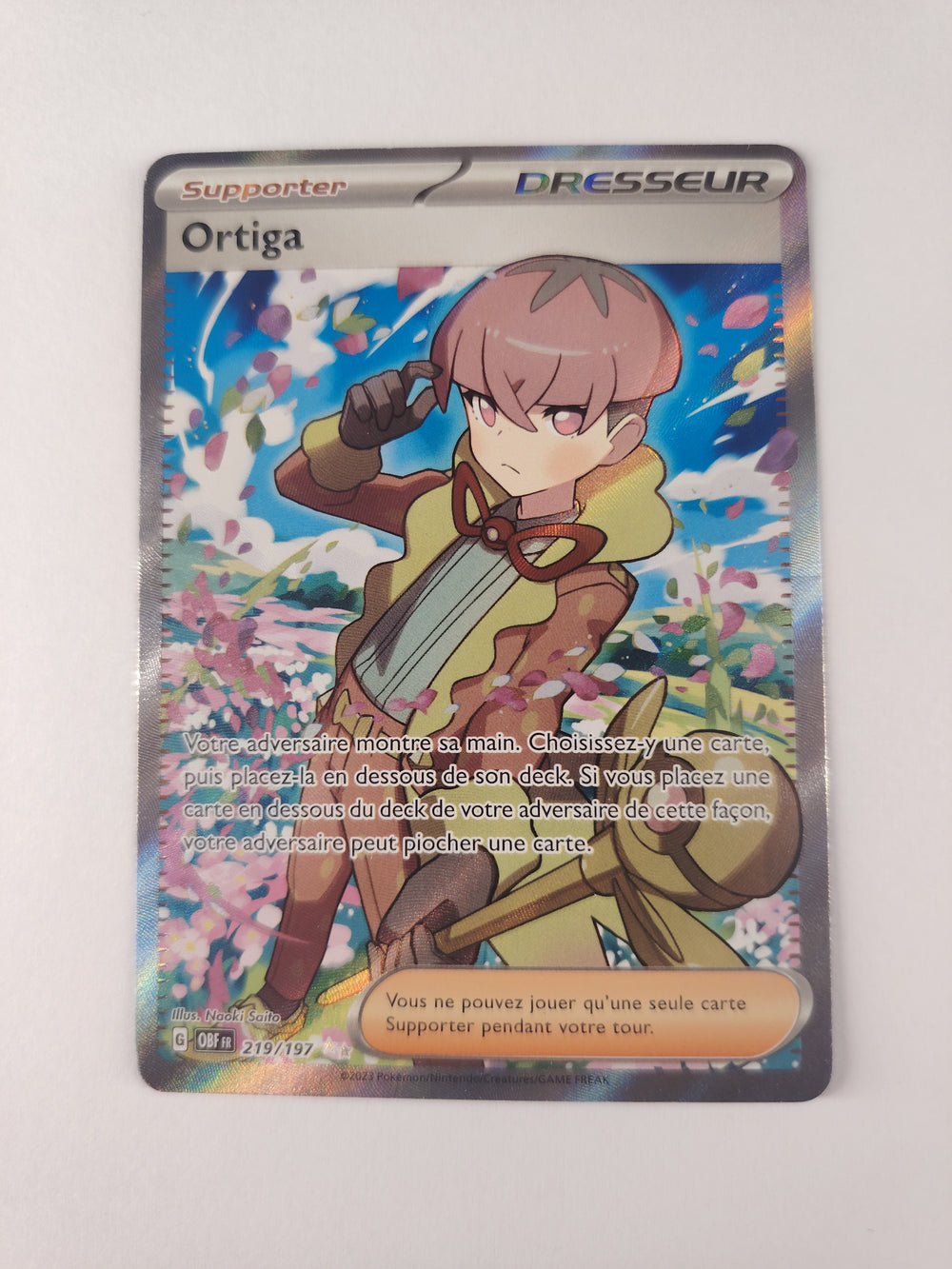 Ortiga 219/197 – Ultra Rare Full Art – Flammes Obsidiennes FR | Pokémon