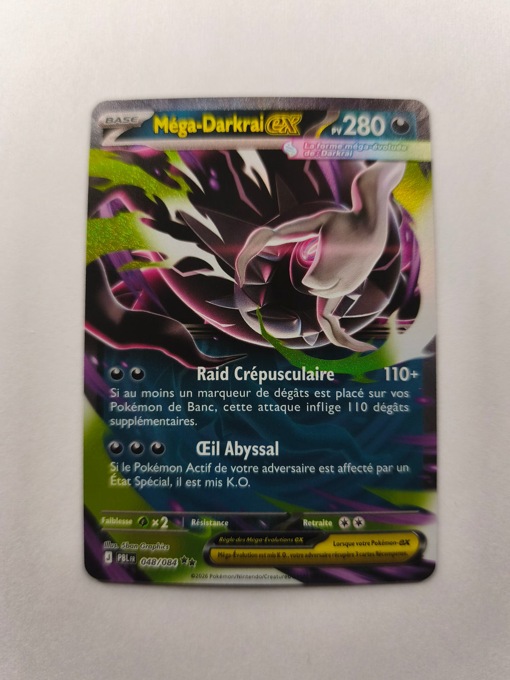 Méga-Darkrai ex 048/084 – Double Rare – Nuit Noire – Français