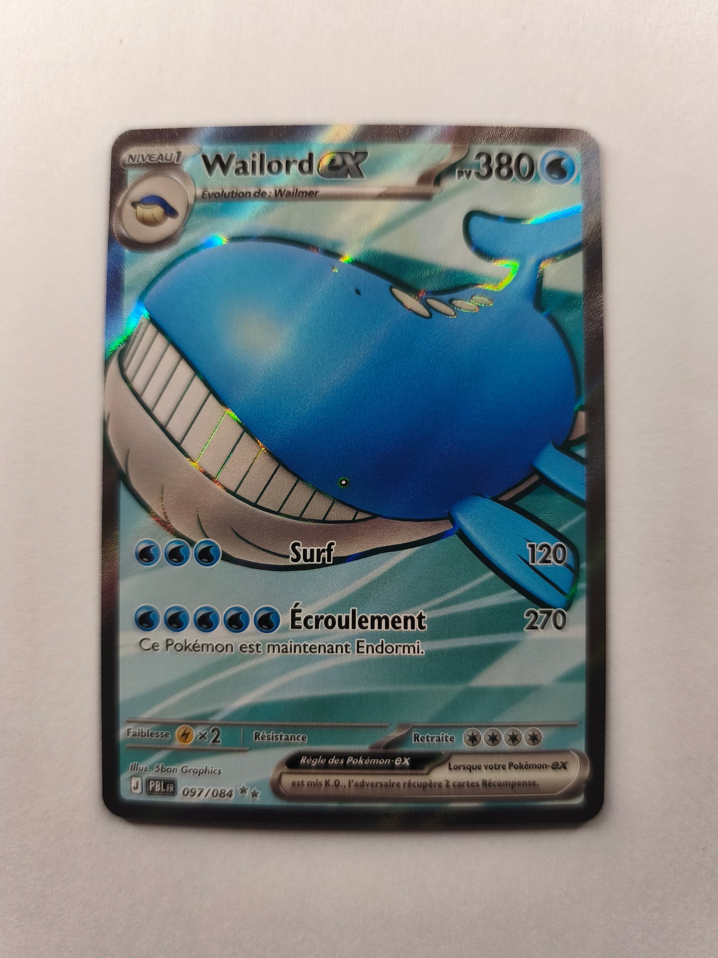 Wailord ex 097/084 – Ultra Rare – Nuit Noire – Français