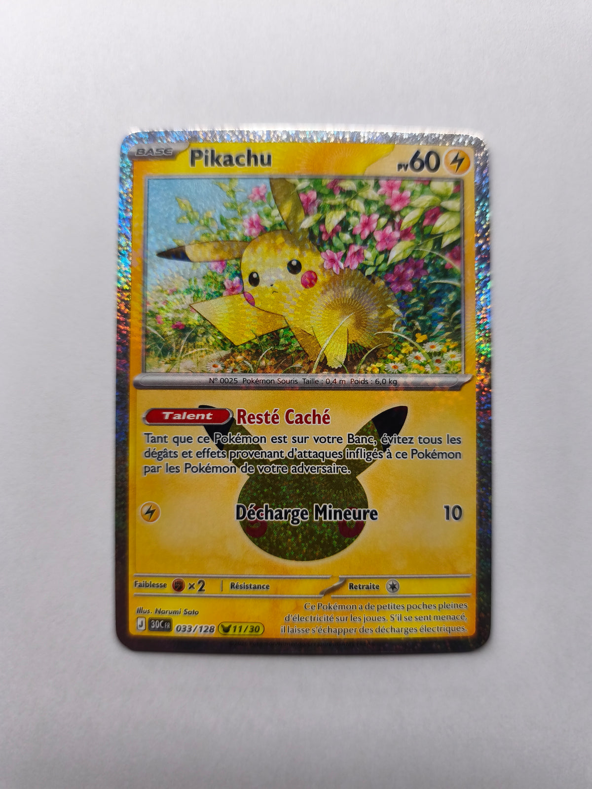 ✨ Pikachu 033/128 – Pokémon Français