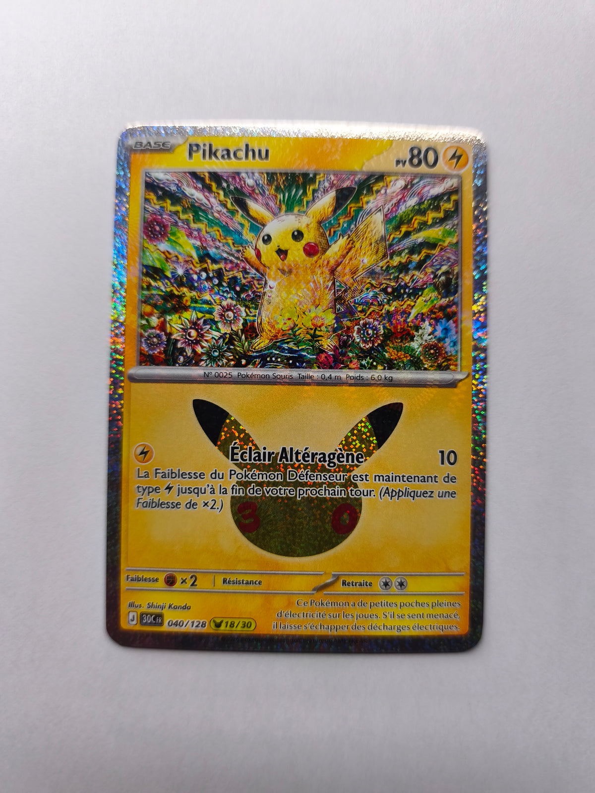✨ Pikachu 040/128 – Pokémon Français