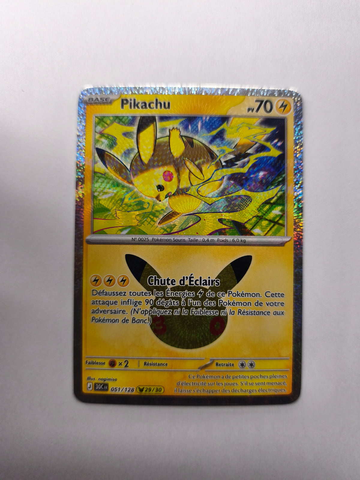 ✨ Pikachu 051/128 – Pokémon Français