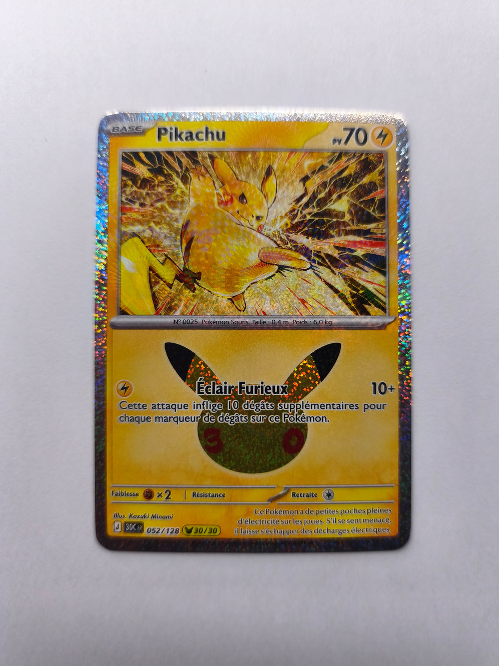 ✨ Pikachu 052/128 – Pokémon Français