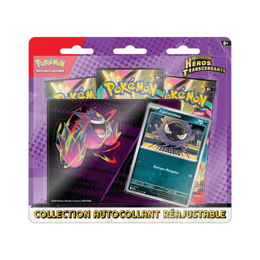 Tripack Pokémon ME 2.5 Héros Transcendants Fantominus Français (3 Boosters + Promo + Autocollant)