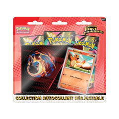 Tripack Pokémon ME 2.5 Héros Transcendants Salamèche Français (3 Boosters + Promo + Autocollant)