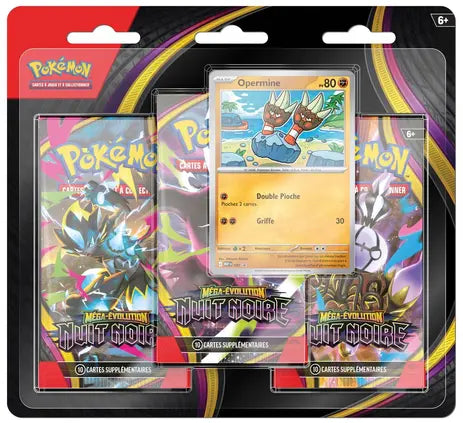 Tripack Pokémon – Méga-Évolution : Nuit Noire FR - Opermine