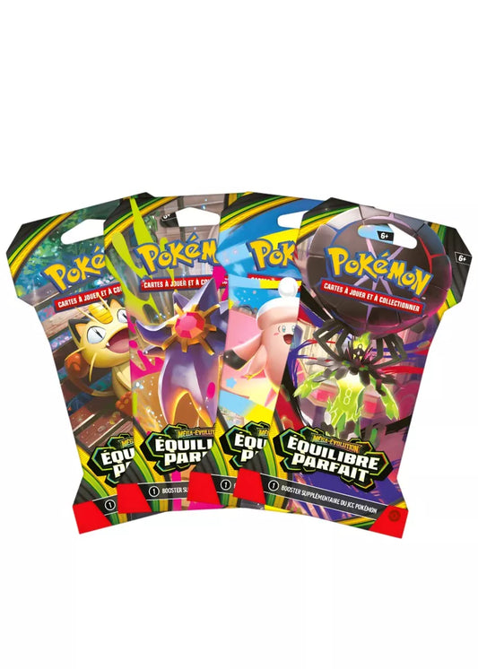 Booster Blister Pokémon Équilibre Parfait (FR) – 1 Booster + Carte Promo – Modèle Aléatoire – Produit Officiel Scellé