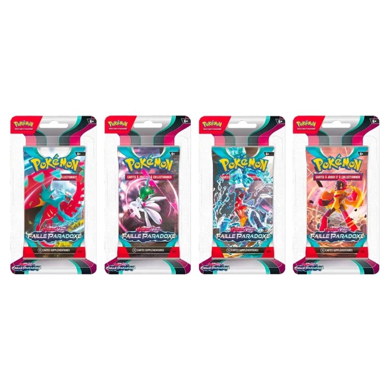 Booster Pokémon Écarlate et Violet 04 Faille Paradoxe FR – Sous Blister Officiel Scellé (Modèle Aléatoire selon Stocks)