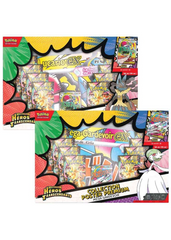 Coffret Pokémon Poster Premium – Héros Transcendants – Modèle Aléatoire (Lucario ex ou Méga-Gardevoir ex)