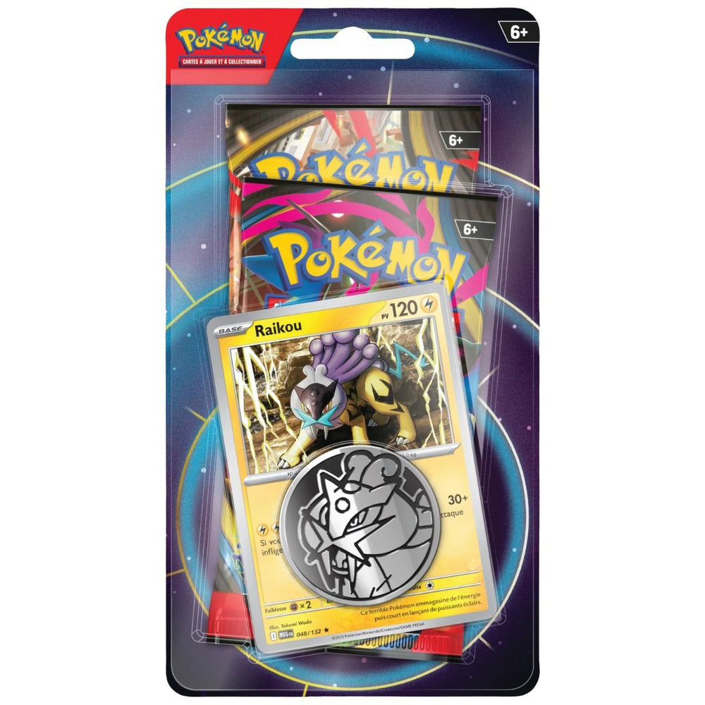 Blister Pokémon Raikou FR (2 Boosters + Carte Promo + Pièce)