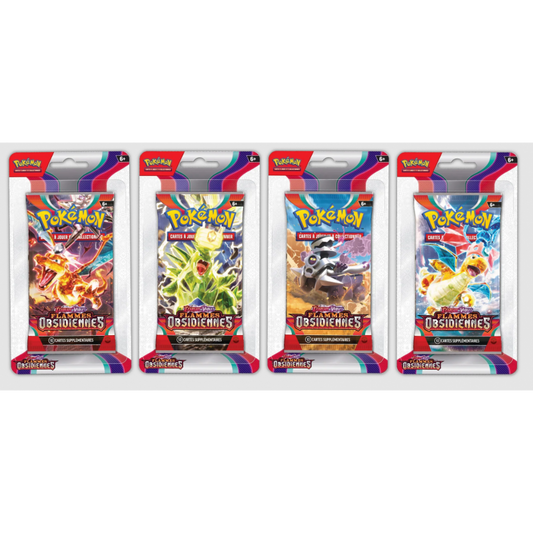 Boosters Pokémon EV02 Flammes Obsidiennes sous Blister FR – Modèles Aléatoires