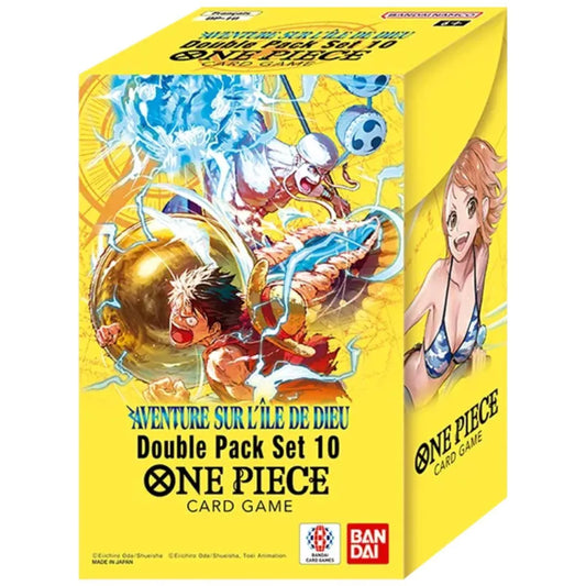 Double Pack One Piece DP-10 Aventure sur l’Île de Dieu (FR) – 2 Boosters + Carte Promo – Produit Officiel Scellé