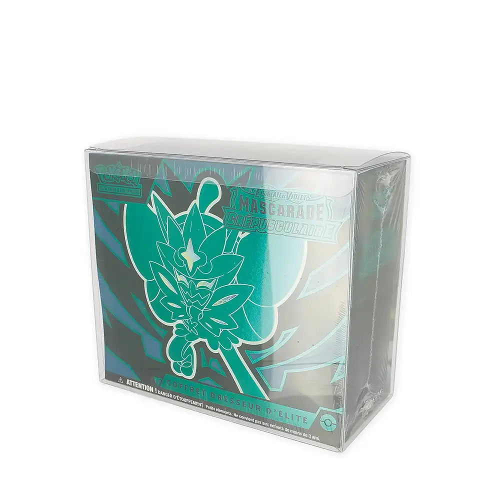 Protection ETB Pokémon Crystal Box Phoenix Shield – Boîtier Rigide Transparent x6